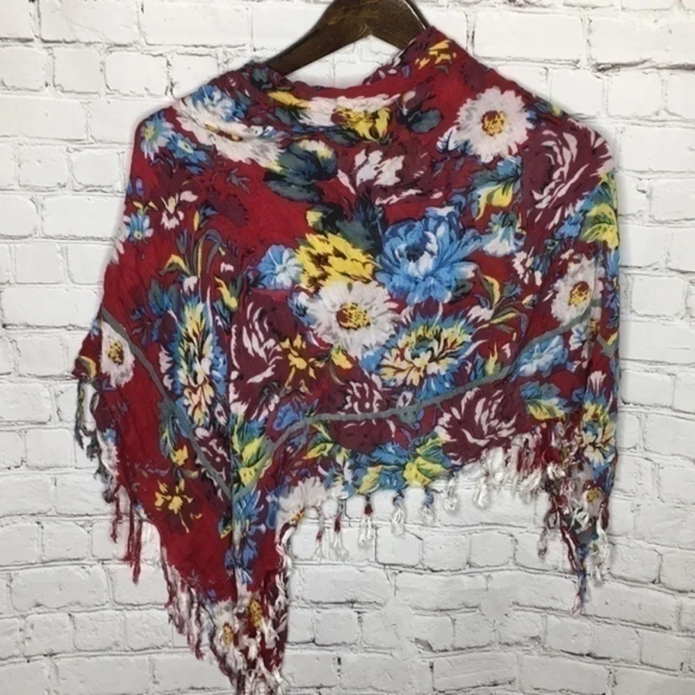I JEANS BY BUFFALO multi floral blanket scarf